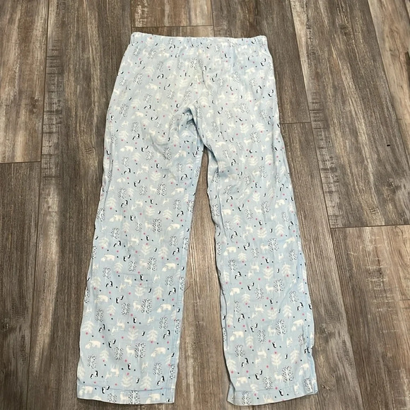 J. Crew Blue Penguin & Polar Bear Flannel PJ Pants size XS - Picture 4 of 6